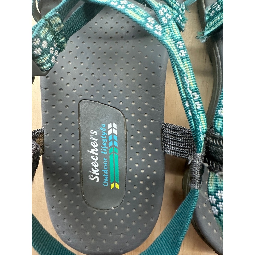 Skechers Outdoor Lifestyle Womens Teal Strappy Athletic Hiking Sandals Buckle - Picture 2 of 5